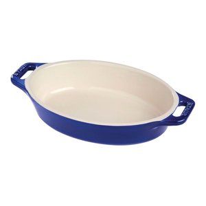 STAUB 11" Oval Baking Dish - Dark Blue